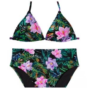 New! Victoria's Secret Black Palm Bikini Set 45580